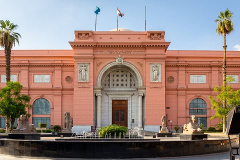 Egyptian Museum in Tahrir Square, Cairo showcasing ancient artifacts and pharaonic treasures