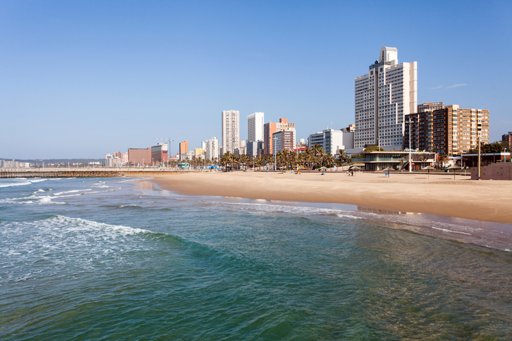 beautiful beachfront of durban, south africa