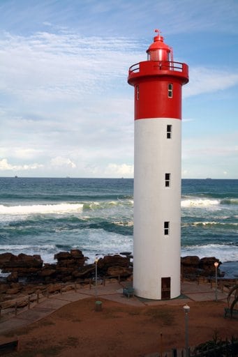 lighthouse in umhlanga near durban, south-africa